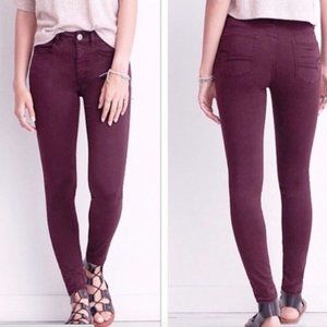 American eagle burgundy skinny jegging jeans 0